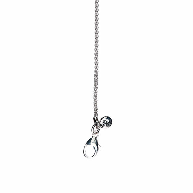 Sølv Hvetekjede 1mm 80cm,blank