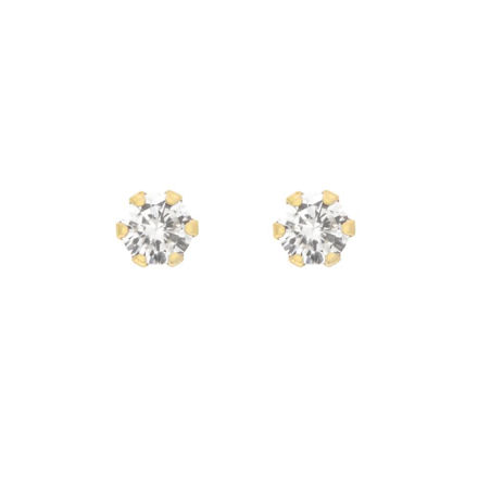 Forgylt sølv øredobber zircon 3mm