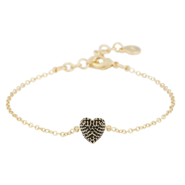Stina heart chain brace g/black-Onesize