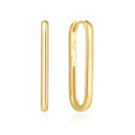 ANIA HAIE gold tube oversized u hoop earrings 34mm