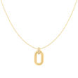 ANIA HAIE gold oval hoop pendant necklace