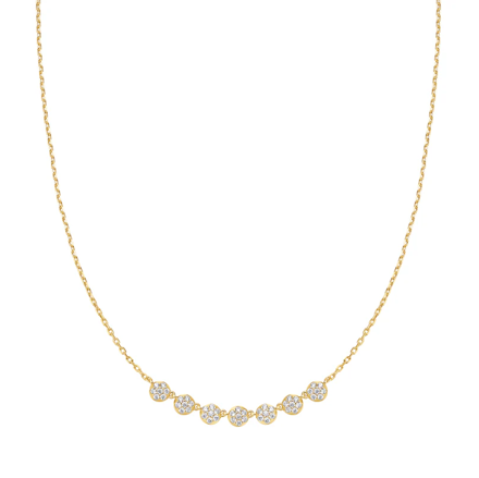 ANIA HAIE gold pave multi beaded chain necklace