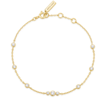 ANIA HAIE gold sparkling bezel cz station bracelet