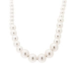 Perlekjede med forløp og sølv lås 45+5cm