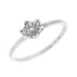 Rhodinert sølv ring glatt 1,6mm med blomst