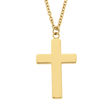 Stål kors glatt 16x25mm gullbelagt med 50+5cm kjede