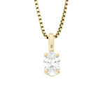 Gull anheng med Cubic zirconia 