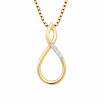 Gull anheng diamant 0,02ct W/P