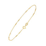 Forgylt sølv armlenke anker & staver 0,9mm 18cm