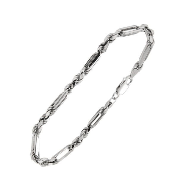 Rhodinert sølv armlenke Milano 4mm 18cm