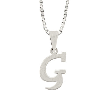 Hvitt gull anheng bokstav