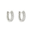 Rhodinert sølv ørering Caia 12mm med zirconer