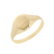 Gull signetring 8x9mm oval plate