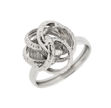 Sølv ring knute hamret