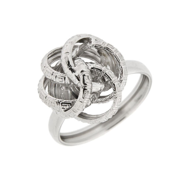 Sølv ring knute hamret