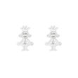 Sølv øredobber prinsesse & blanke zirconer