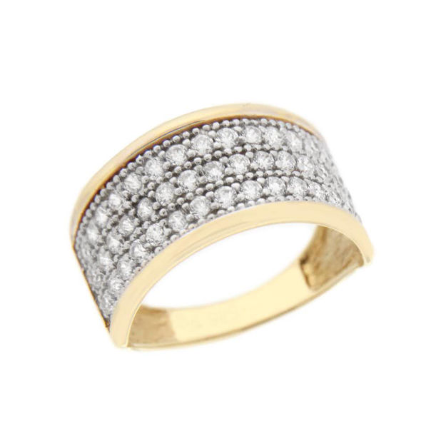 Gull ring bred 3 rader zirconer 10mm