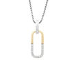 Gull halssmykke med diamanter totalt 0,07ct W/SI3