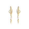 Line pendant ear g/white
