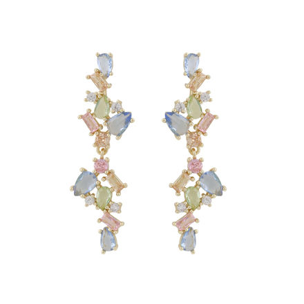 Envy big pendant ear g/light mix