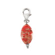 Sølv charms rød