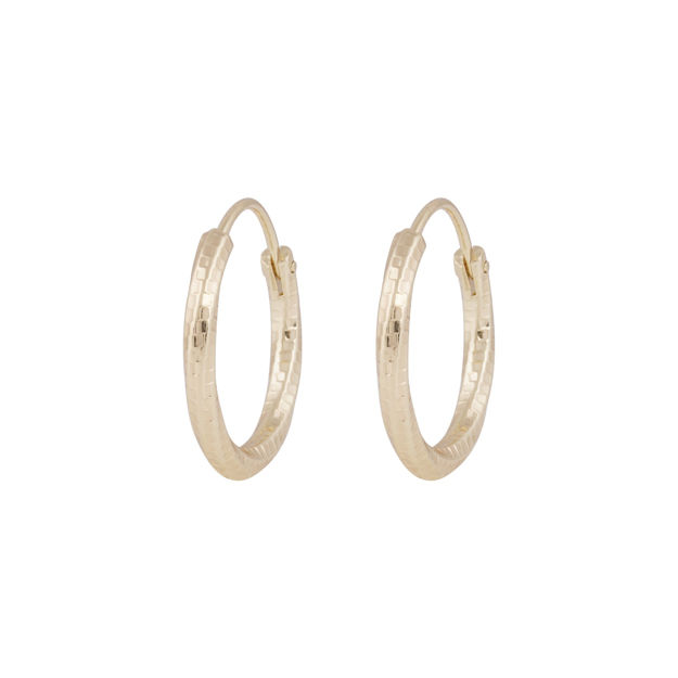 Honey sparkling ring ear 18mm plain g