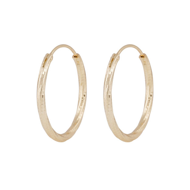 Honey sparkling ring ear 25mm plain g