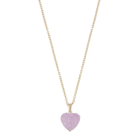 Sugar hearts pendant neck 42 g/lilac
