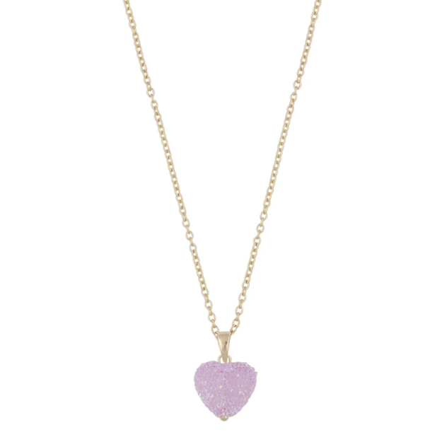 Sugar hearts pendant neck 42 g/lilac