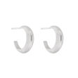 Rhodinert sølv øreringer 4mm 14mm