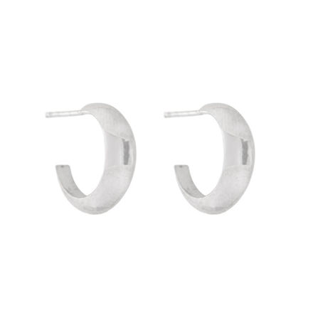 Rhodinert sølv øreringer 4mm 14mm