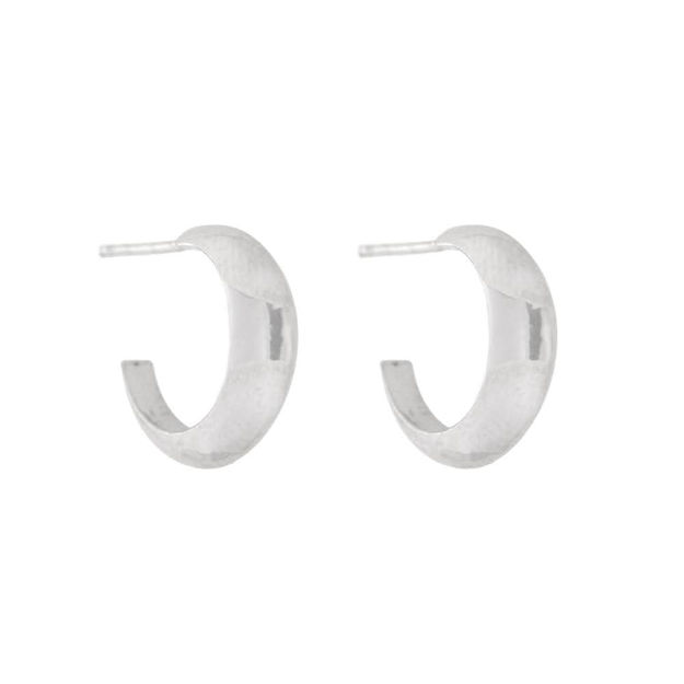 Rhodinert sølv øreringer 4mm 14mm