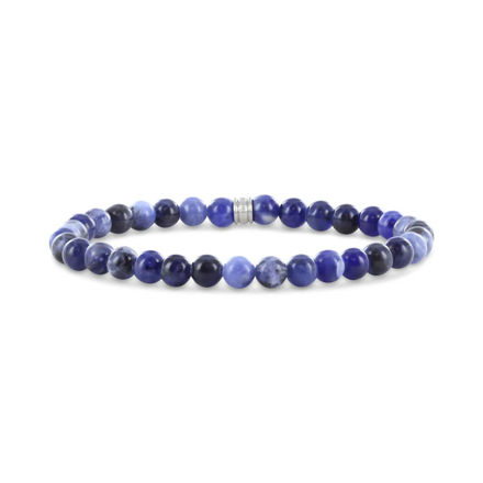 Frank 1967 stål armbånd 4mm blå perler