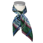 Eufemia silkeskjerf blått & grønt