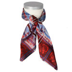 Eufemia silkeskjerf rødt & blått