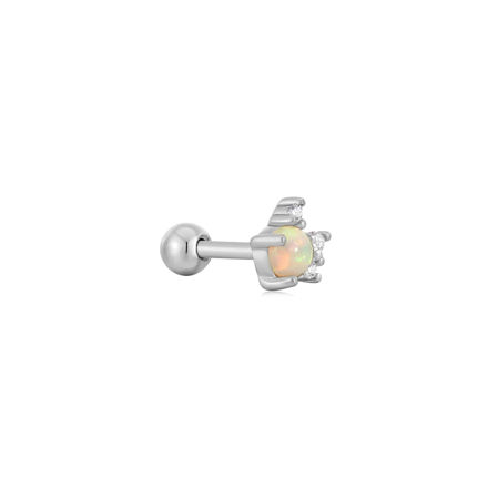 ANIA HAIE silver kyoto opal sparkle crown barbell singel earring E047-05H