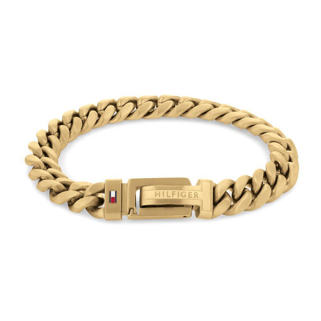 Herre panser stål & gullfarget armbånd Tommy Hilfiger 20cm