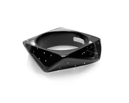 Armring Isola silver grey square medium