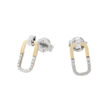 Gull øredobber diamanter totalt 0,087ct W/SI3