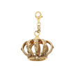 Forgylt sølv charms krone 34mm