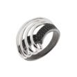 Rhodinert sølv ring sort & cubic zirconia