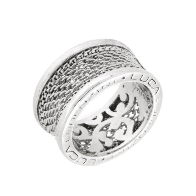 Rhodinert sølv ring mesh 11mm