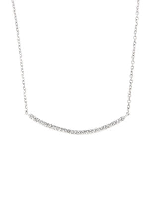 Sølv halssmykke bue & cubic zirconia