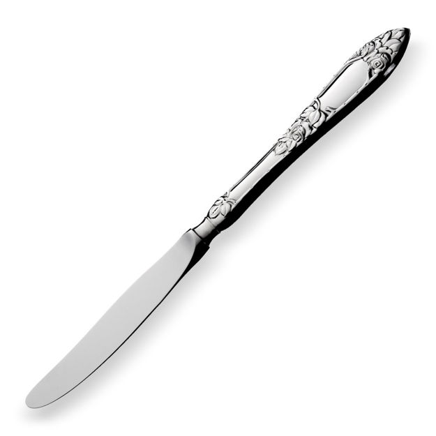 Th. Marthinsen Opphøiet rose liten spisekniv langt skaft 19,8cm