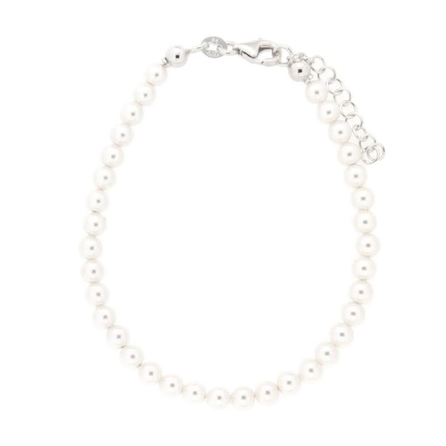 Perlearmlenke Swarovski sølvlås 4mm 16,5+3cm