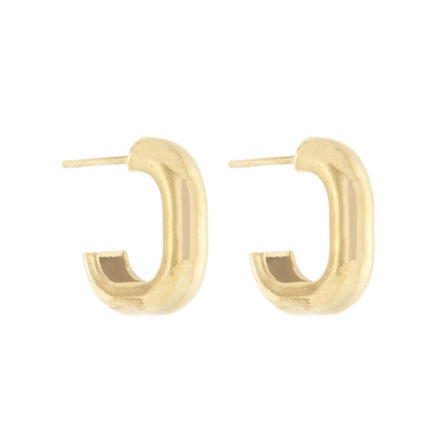 Forgylt sølv ørecreoler 4mm 15mm