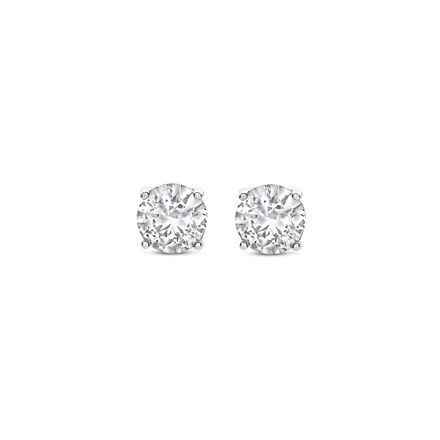 Frank 1967 stål øredobber med 6mm rund Cubic Zirconia