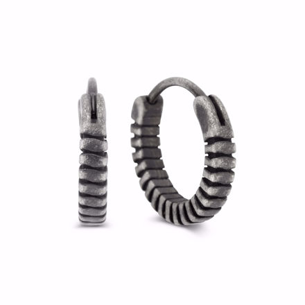 Frank 1967 stål øreringer svartoksidert 2,7mm 15mm