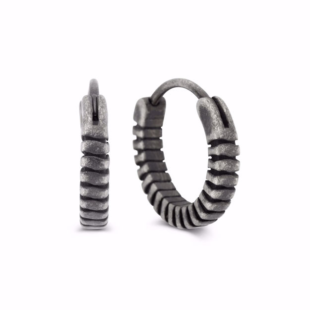 Frank 1967 stål øreringer svartoksidert 2,7mm 15mm