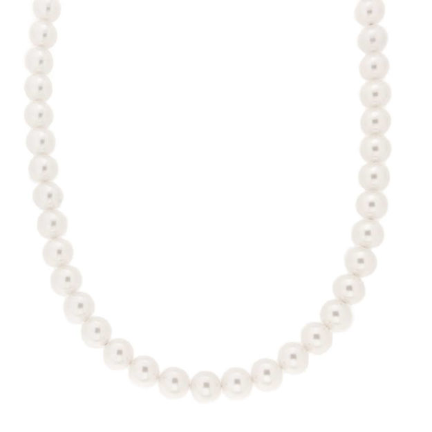 Perlekjede Swarovski sølvlås 8mm 44+5cm